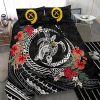 Polynesian Duvet Cover Set - Vanuatu Bedding Set Polynesia Map Turtle Hibiscus - Polynesian Pride