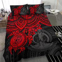 Vanuatu Polynesian Duvet Cover Set - Red Turtle - Polynesian Pride
