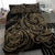 Polynesian Bedding Set - Hawaii Duvet Cover Set Gold Turtle Tribal - Polynesian Pride