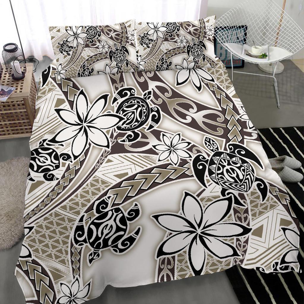Polynesian Duvet Cover Set - Turtle Duvet Cover Set White White - Polynesian Pride