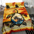 Hawaiian Turtle Plumeria Coconut Tree Polynesian Bedding Set Gold - Polynesian Pride