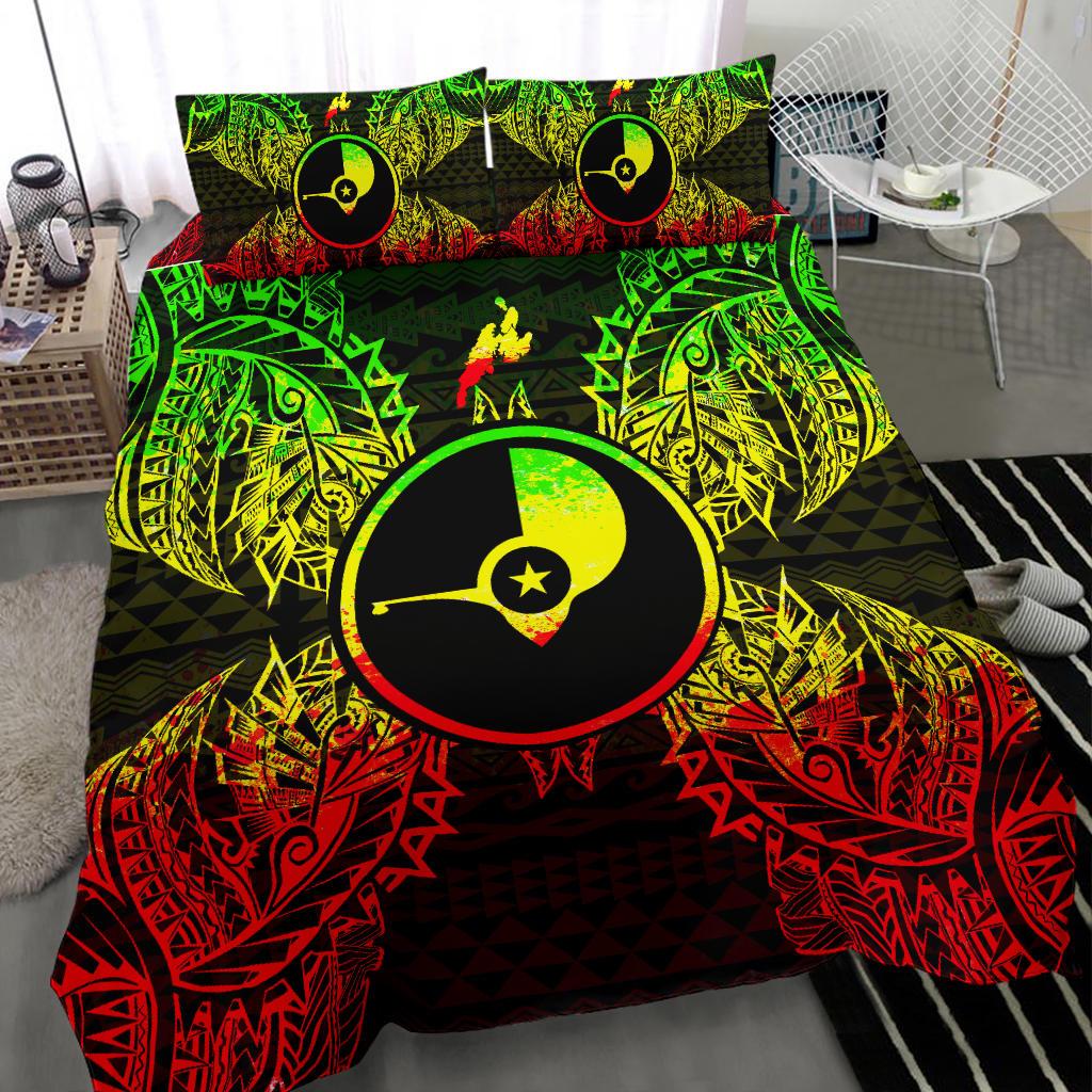 Polynesian Bedding Set - Yap Duvet Cover Set Map Reggae - Polynesian Pride