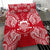 Polynesian Bedding Set - Tuvalu Duvet Cover Set Map Red White - Polynesian Pride