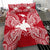 Polynesian Bedding Set - Papua New Guinea Duvet Cover Set Map Red White - Polynesian Pride