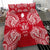 Polynesian Bedding Set - Niue Duvet Cover Set Map Red White - Polynesian Pride