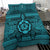 Hawaiian Turtle Polyensian Tribal Bedding Set Blue - Polynesian Pride