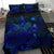 Polynesian Bedding Set - Papua New Guinea Duvet Cover Set Blue Color - Polynesian Pride