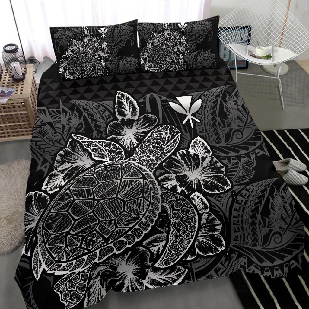 Polynesian Bedding Set - Hawaii Duvet Cover Set Black Color - Polynesian Pride