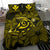 Hawaiian Turtle Hibiscus Plumeria Kanaka Polynesian Bedding Set Yellow - Soft Style - Polynesian Pride