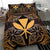 Polynesian Bedding Set - Hawaii Duvet Cover Set Gold Hibiscus Coat Of Arms - Polynesian Pride