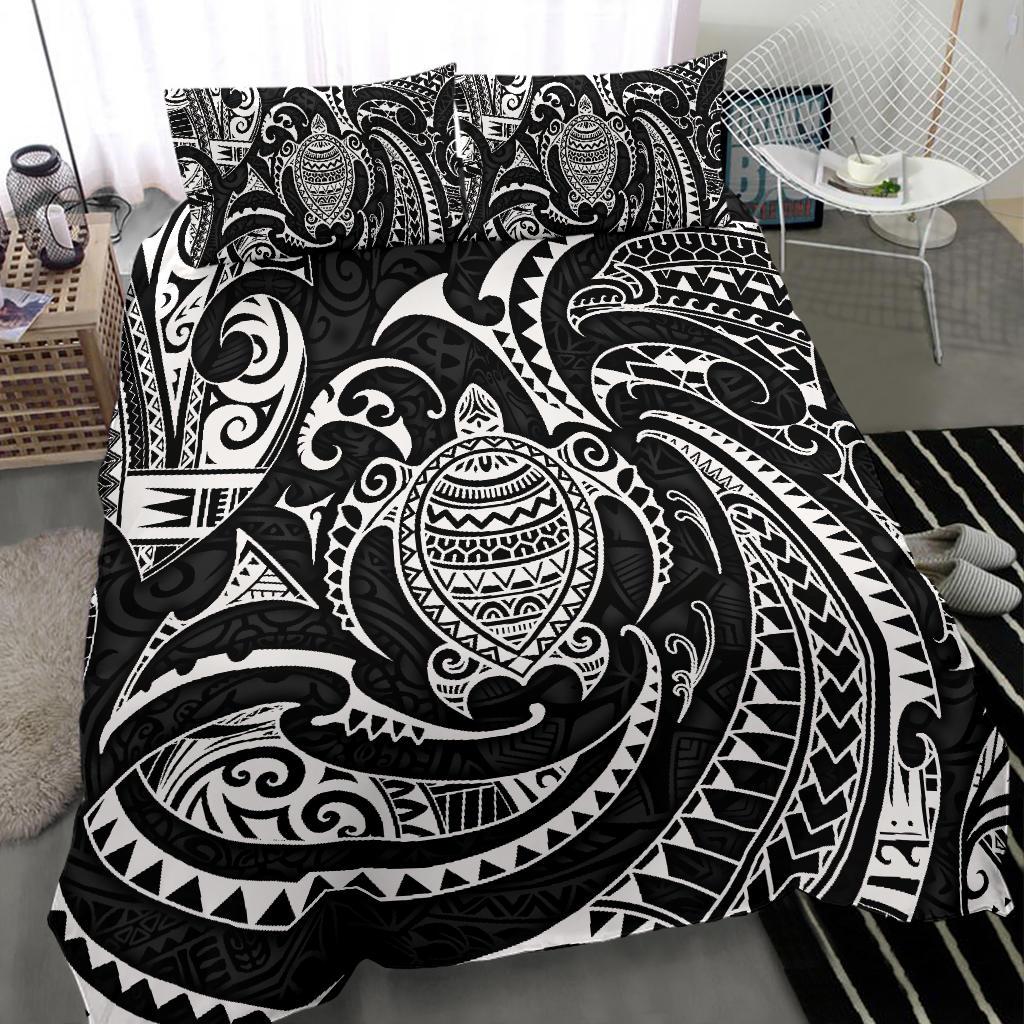 Polynesian Bedding Set - Polynesian White Turtle Duvet Cover Set - Polynesian Pride
