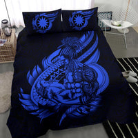 Polynesian Bedding Set - Nauru Duvet Cover Set Father And Son Blue Blue - Polynesian Pride