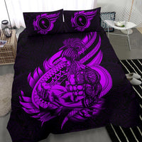 Polynesian Bedding Set - Chuuk Duvet Cover Set Father And Son Purple Purple - Polynesian Pride