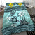 Kanaka Maoli (Hawaiian) Bedding Set - Polynesian Turtle Plumeria Blue - Polynesian Pride