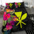 Hawaii Bedding Set Hibiscus Polynesian Pattern Black - Polynesian Pride