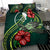 Polynesian Bedding Set - Yap Micronesia Duvet Cover Set Green Turtle Hibiscus - Polynesian Pride