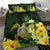 Hawaiian Green Yellow Turtle Hibiscus Bedding Set - Polynesian Pride