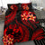 Polynesian Bedding Set - Tonga Duvet Cover Set - Red Plumeria - Polynesian Pride