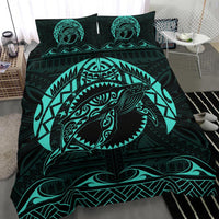 Hawaiian Polynesian Whale Bedding Set Turquoise - Polynesian Pride