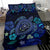 Hawaiian Bedding Set - Blue Ocean Honu And Flowers - Polynesian Pride