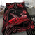 Turtle Polynesian Bedding Set Mix Hibiscus Red - Polynesian Pride