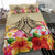 Hawaii Bedding Set - Hawaii Manta Ray Tropical Hibiscus Plumeria Polynesian Bedding Set - Polynesian Pride