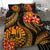 Polynesian Bedding Set - Tahiti Duvet Cover Set - Gold Plumeria - Polynesian Pride