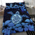 Hawaii Map Turtle Plumeria Blue Bedding Set AH - Polynesian Pride