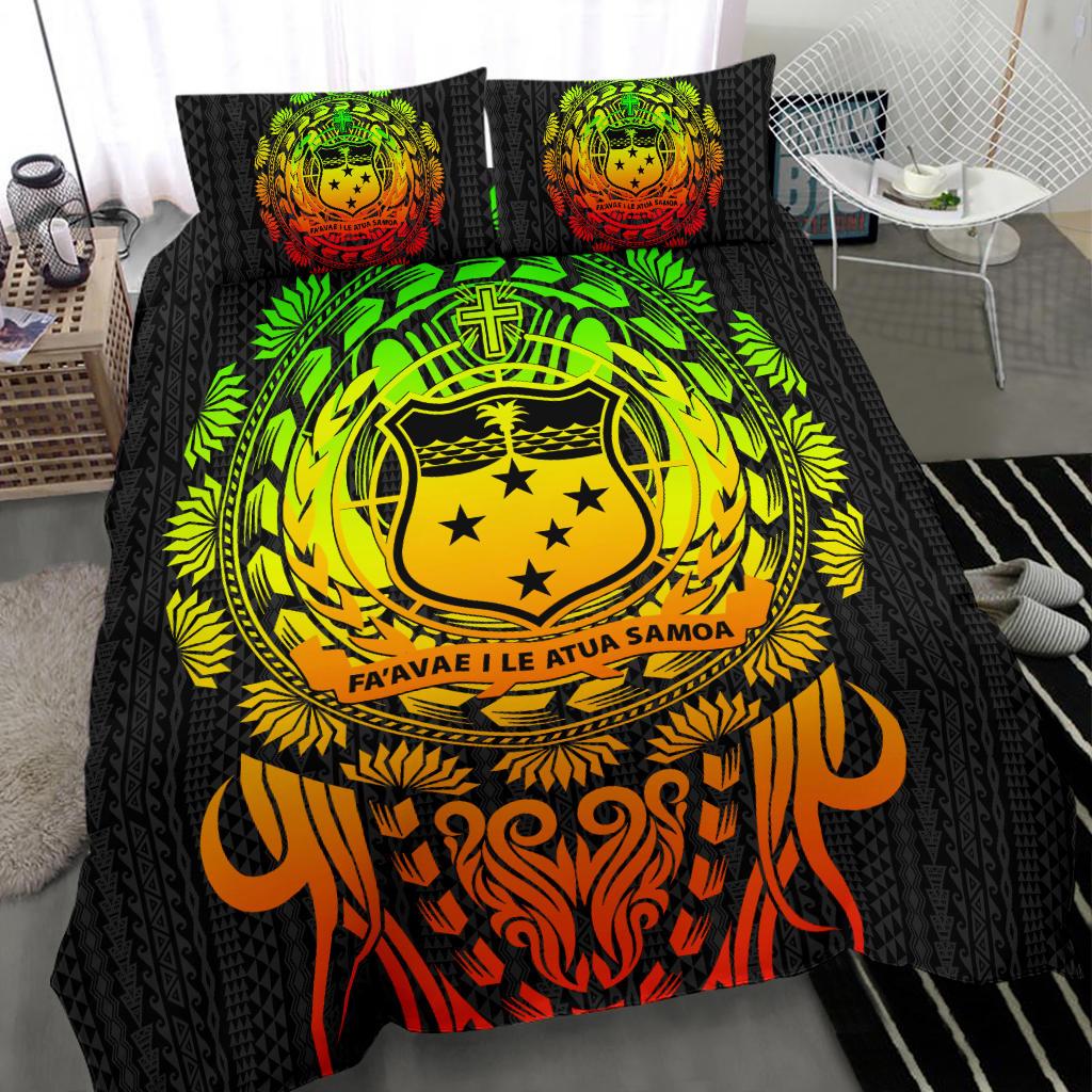 Samoa Polynesian Bedding Set - Tattoo Pattern With Seal - Polynesian Pride