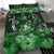 Hawaii Polynesian Turtle Waves Hibiscus Bedding Set - Erik Style - AH - Green - Polynesian Pride