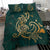 Hawaii Triple Marble Turtle Polynesian Hibiscus Bedding Set - AH - Benjamin Style - Green - Polynesian Pride