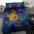 Hawaii Map Turtle Galaxy Bedding Set - AH - Blue - Polynesian Pride