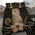 Hawaii Polynesian Pineapple Hibiscus Bedding Set - Zela Style Gold - Polynesian Pride