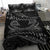 New Zealand Bedding Set Gray Manaia Maori - Silver Fern Duvet Cover - Polynesian Pride