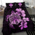 Hawaiian Kanaka Hibiscus Plumeria Mix Polynesian Turtle Bedding Set Pink AH - Polynesian Pride