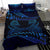 Aotearoa Bedding Set Blue Maori Manaia With Silver Fern - Polynesian Pride