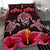 Personalized - Hawaii Map Turtle Hibiscus Polynesian Luxury Bedding Set - Honu Ohana - Pink - Polynesian Pride