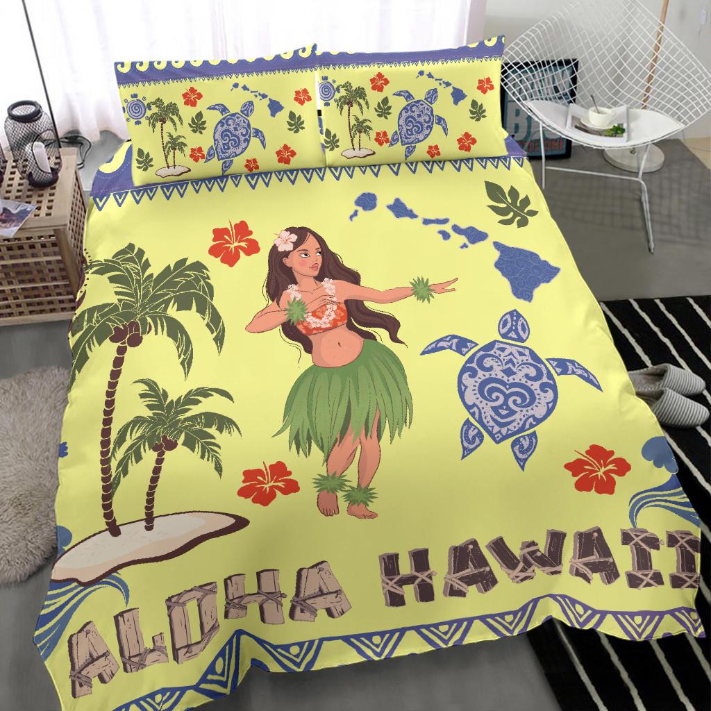 Hawaii Hula Girls Summer Style - Bedding Set AH - Polynesian Pride
