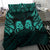 Double Lion Maori Tattoo Bedding Set New Zealand - Turquoise - Polynesian Pride