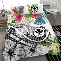 Polynesian Hawaii Kanaka Maoli Bedding Set - Summer Plumeria (White) - Polynesian Pride