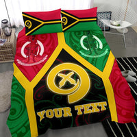 Polynesian Vanuatu Custom Personalised Bedding Set - Vanuatu Flag and Coat Of Arms - Polynesian Pride