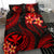 Polynesian Bedding Set - Hawaii Duvet Cover Set - Red Plumeria - Polynesian Pride