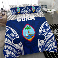 Polynesian Bedding Set - Guam Duvet Cover Set - Pattern With Seal Blue Version - Polynesian Pride