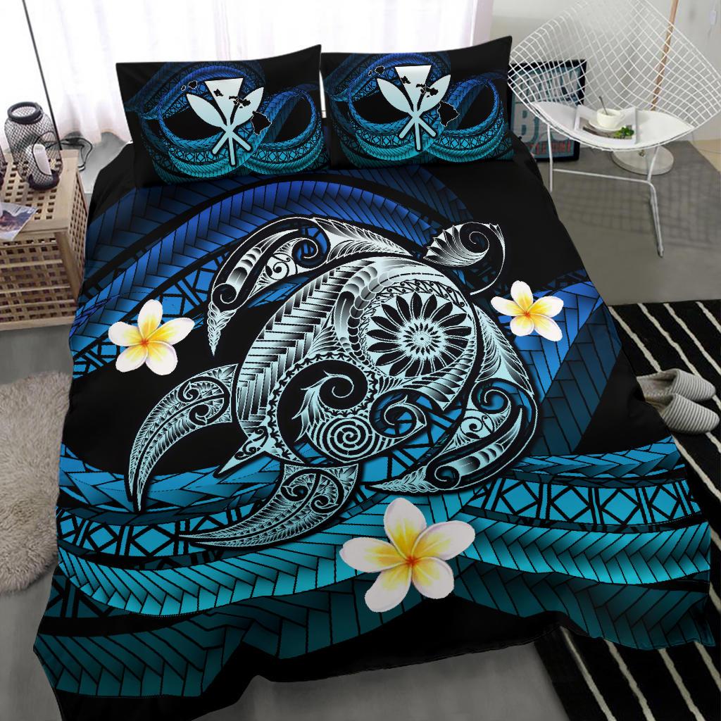Hawaii Bedding Set - Hawaii Turtle Plumeria Polynesian Bedding Set - Mela Style - Polynesian Pride