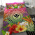 Polynesian Hawaii Bedding Set - Kanaka Maoli Manta Ray Tropical Flowers - Polynesian Pride