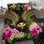 Polynesian Bedding Set - Hawaii Duvet Cover Gold Kanaka Maoli Hibiscus Plumeria Coconut - Polynesian Pride