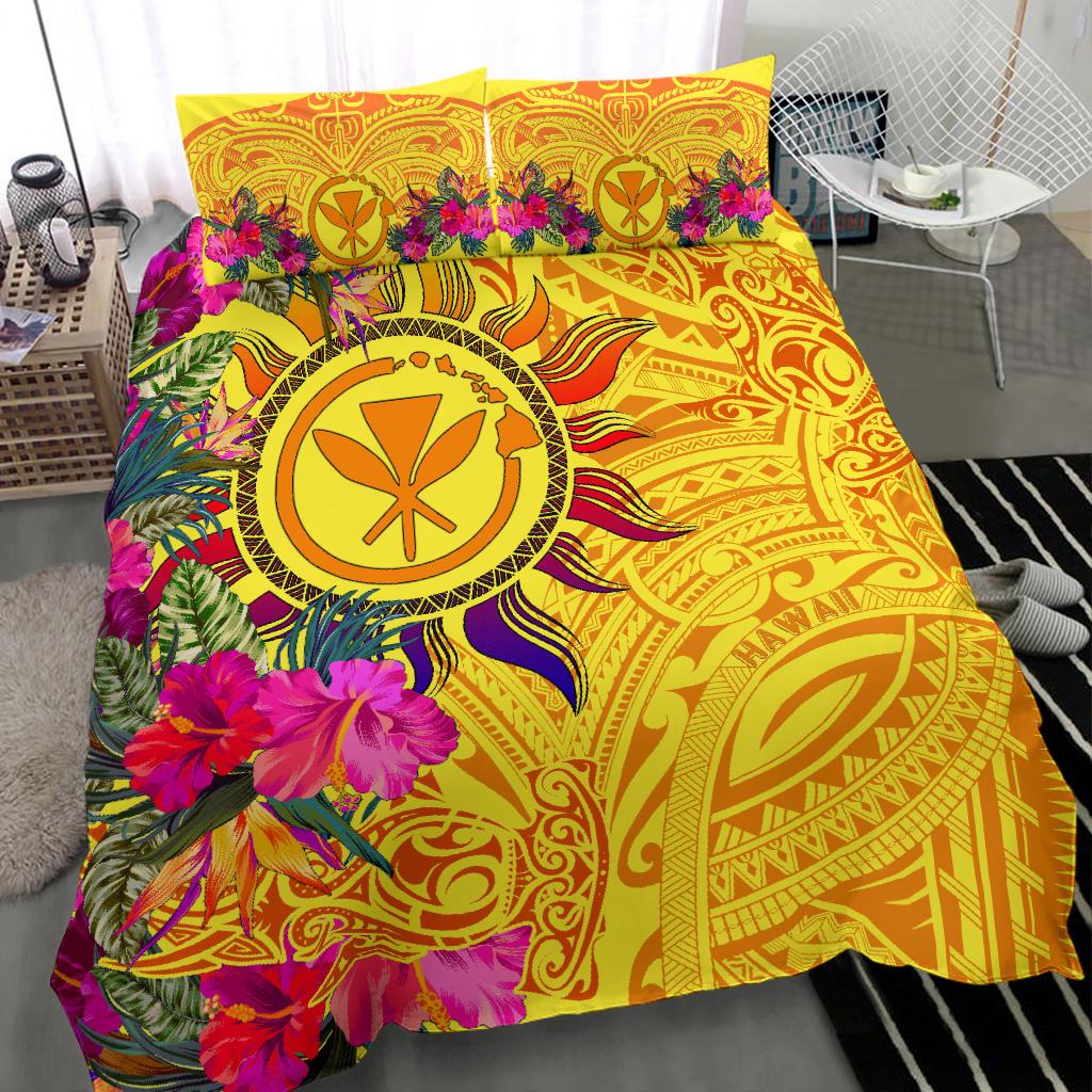 Polynesian Bedding Sets - Hawaii Kanaka Maoli & Flowers With Polynesian Patterns - Polynesian Pride