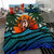 Kanaka Maoli (Hawaiian) Bedding Set - Polynesian Waves Turtle Coconut Tree And Hibiscus - Polynesian Pride