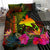 Papua New Guinea Polynesian Personalised Bedding Set - Hibiscus and Banana Leaves - Polynesian Pride