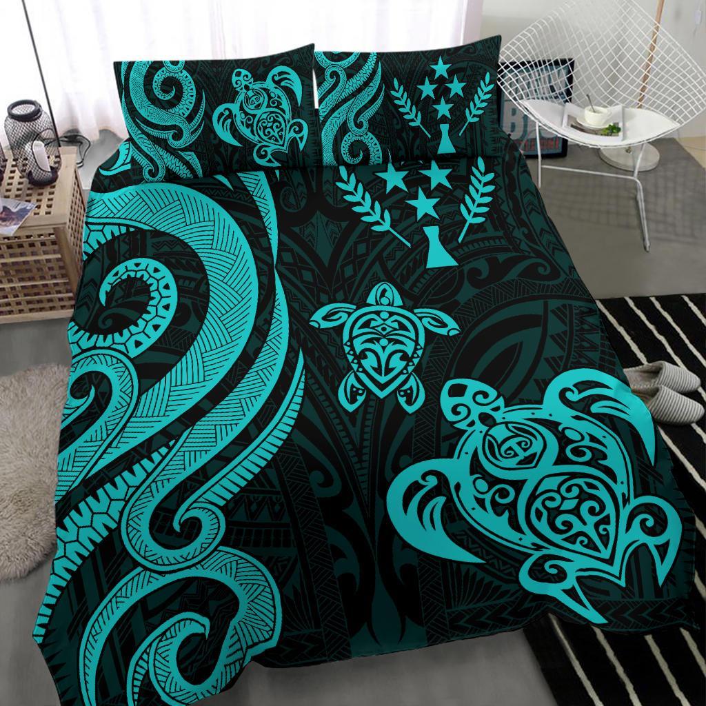 Kosrae Micronesian Bedding Set - Turquoise Tentacle Turtle - Polynesian Pride